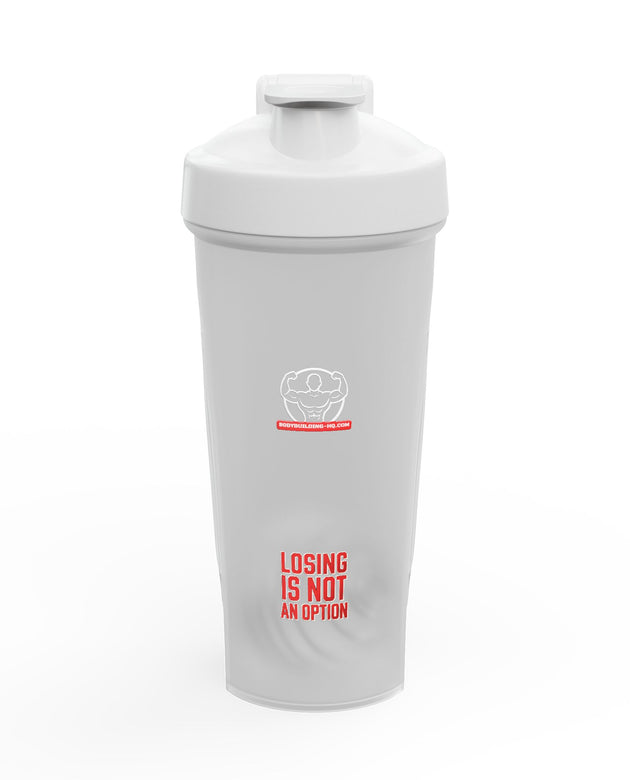 Protein Shaker Bottle - 'Losing Is Not An Option' Fitness Motivational Shaker