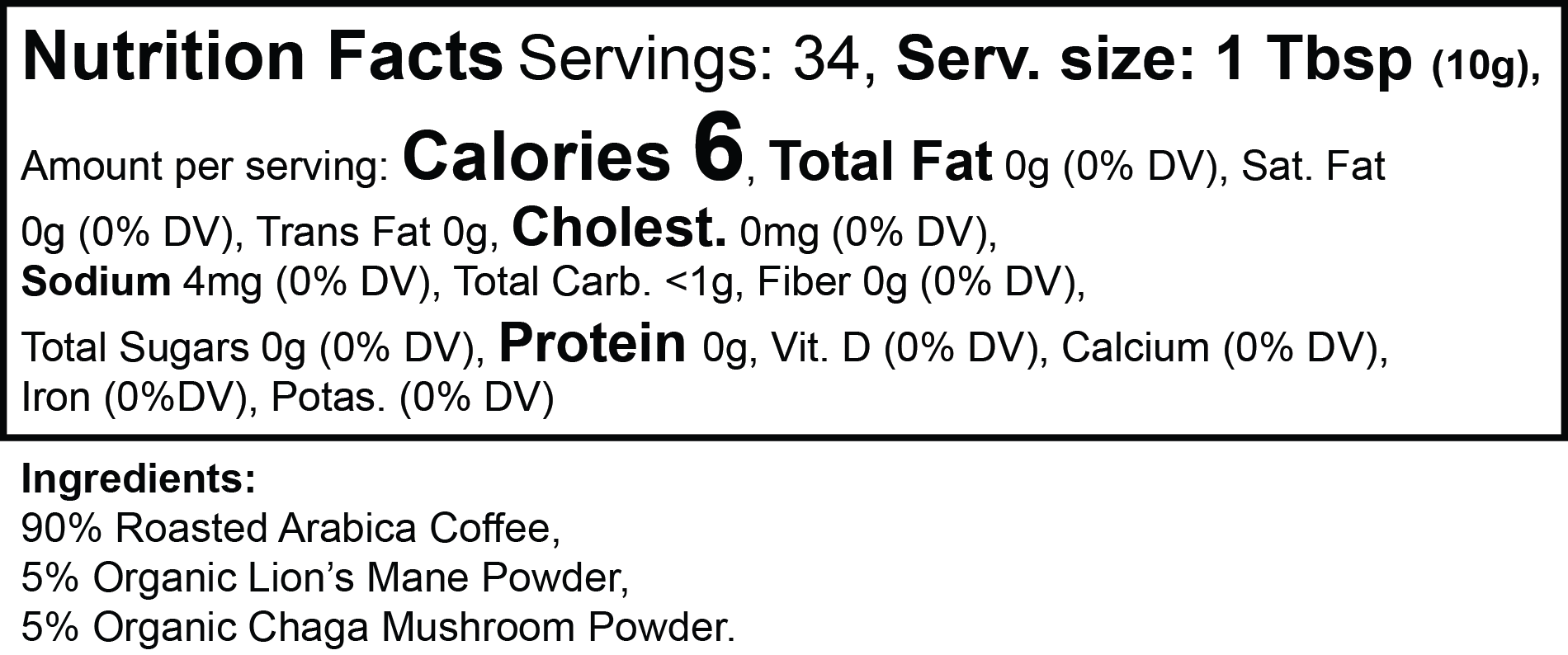 HQ EXCLUSIVE  Mushroom Coffee (Medium Roast)